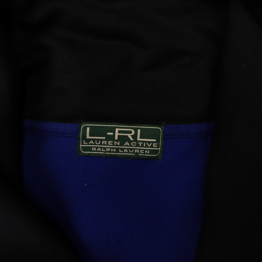 Lauren Ralph Lauren LRL Active Blue Black Color Block Zip up Jacket size Medium - Picture 2 of 7